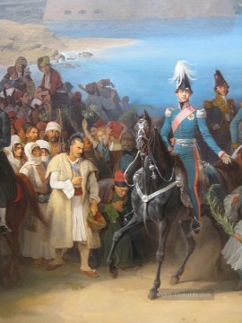 griechisch griechenland Ölbilder verkaufen - Einzug Konig Ottos von Griechenland im Zentrum von Nauplia Peter von Hess historischer Krieg